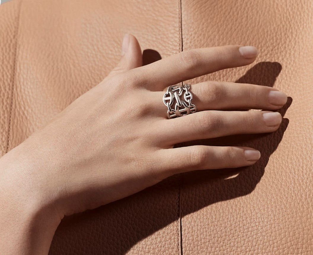 CHAINE D'ANCRE ENCHAINEE RING, LARGE MODEL