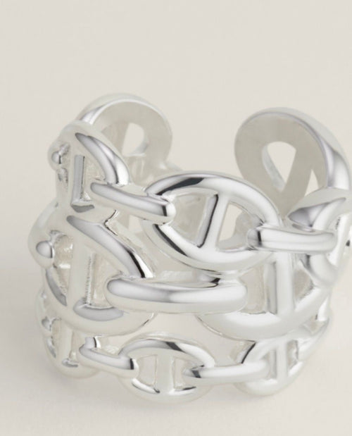 CHAINE D'ANCRE ENCHAINEE RING, LARGE MODEL
